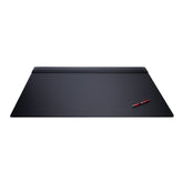 Classic Black Leather Top-Rail Desk Pad, 38 x 24